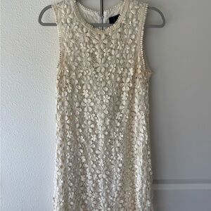 Dolce Vita Cream Floral Lace Mini Dress